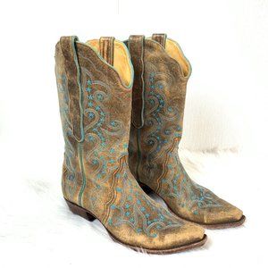 Old Gringo Distressed Brown Leather Cowboy Boot 10